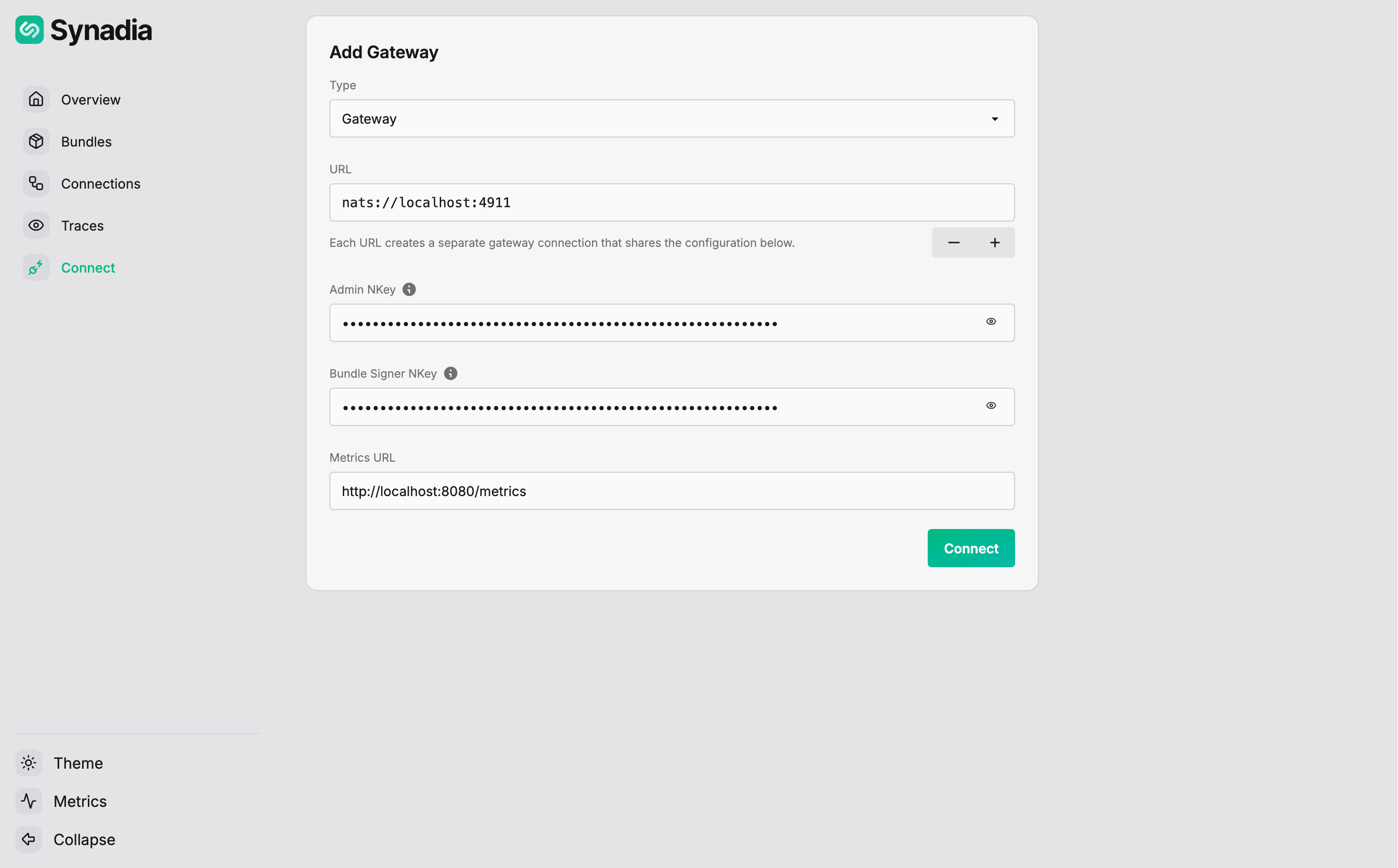Managed gateway connect